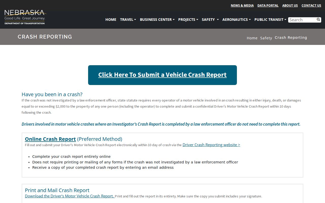 Belgrade criminal record check using Nebraska's state crash report request channel