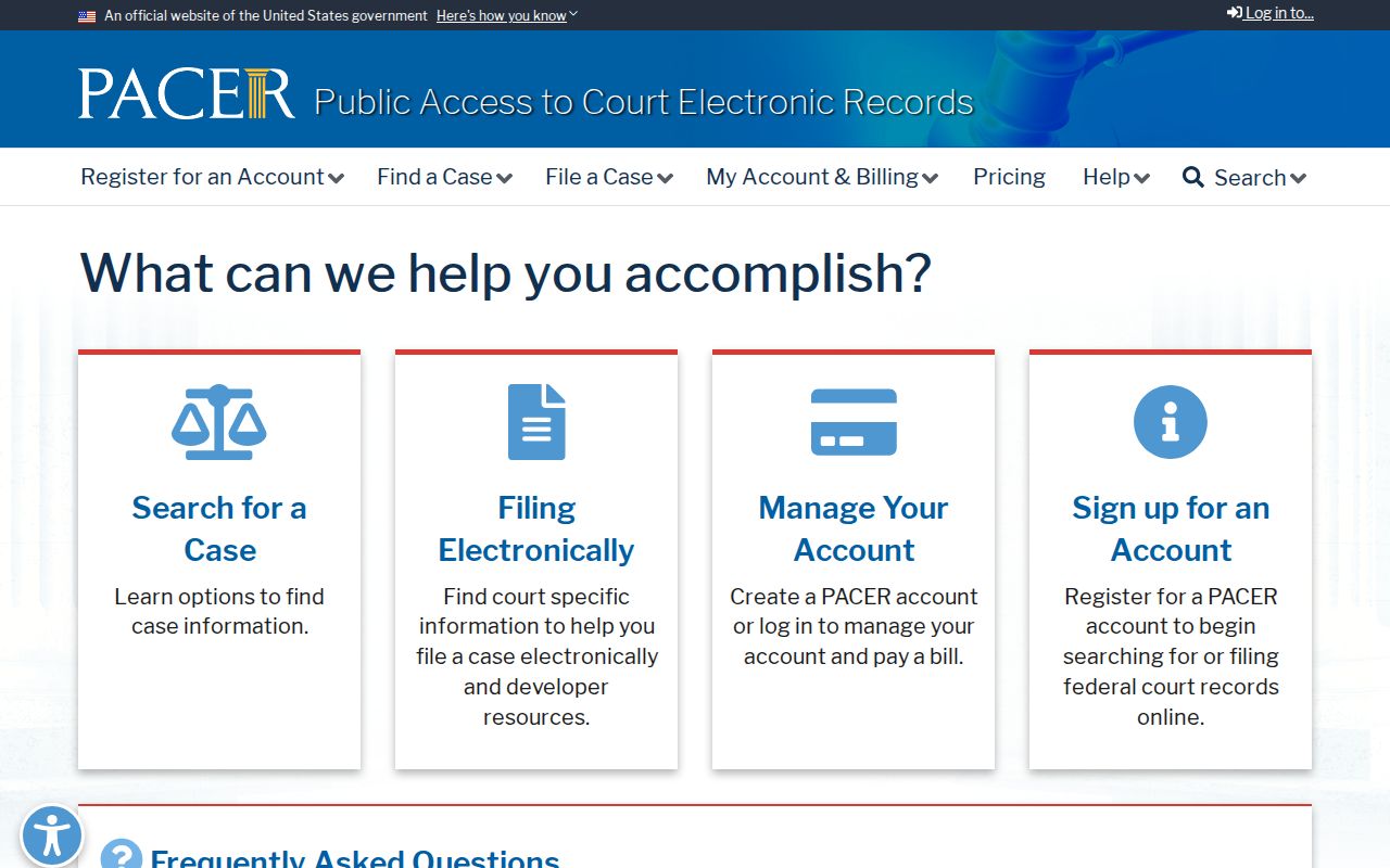 Nance County criminal court case lookup through federal PACER records